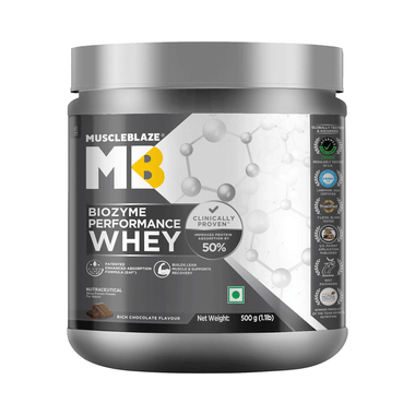 MuscleBlaze Biozyme Performance Whey Protein Powder | Flavour Rich Chocolate