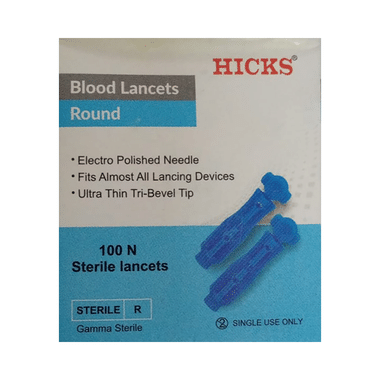 Hicks Round Blood Sterile Lancets (Only Lancets) | Diabetes Monitoring Devices