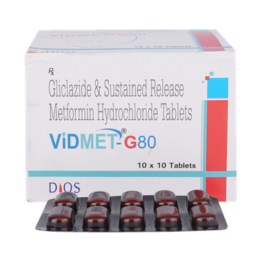 Vidmet G 80mg/500mg Tablet