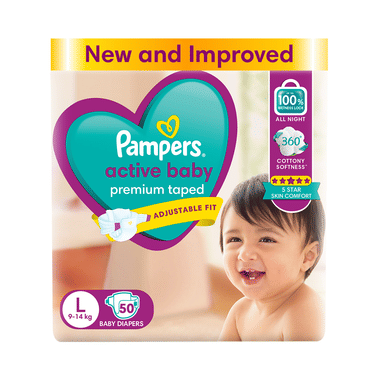 Pampers Active Baby With Comfortable Fit | Size Diaper Large