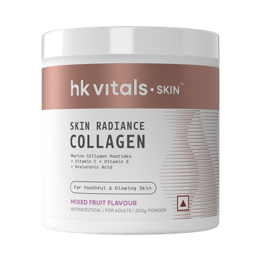 HK Vitals Skin Radiance Skin Collagen | Powder with Vitamin C, E & Biotin | Powder Mixed Fruit