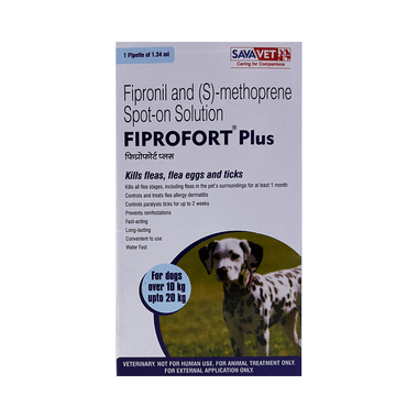 Fiprofort Plus Dog Over 10kg Upto 20kg Pet Solution