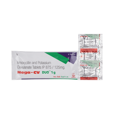 Mega-CV Duo 875mg/125mg Tablet