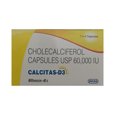 Calcitas -D3 Soft Gelatin Capsule From Intas For Bone, Joint And Muscle Care