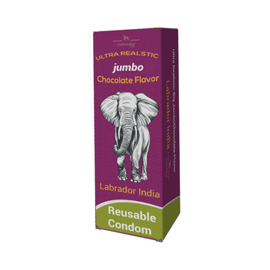 Labrador India Ultra Realistic Jumbo Reusable Condom Chocolate