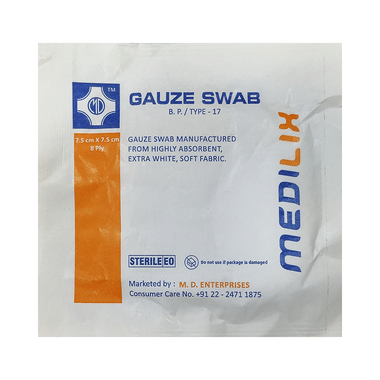 Medilix Gauze Swab Pack 7.5cm X 7.5cm X 8ply