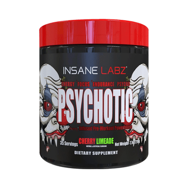 Insane Labz Psychotic Infused Pre-Workout Power House Powder Cherry Limeade