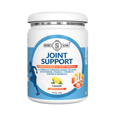 Nature's Island Collagen Ultimate Bone Joint Formula | With Vitamin D3 & Glucosamine | Flavour Lemonade