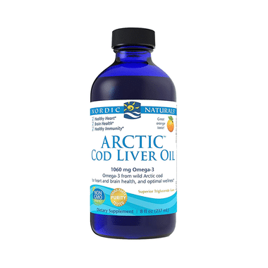 Nordic Naturals Arctic Cod Liver 1060mg Omega 3 For Heart & Brain Health Orange