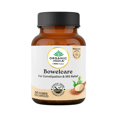 Organic India Bowelcare Veg Capsule | Eases Constipation & Bowel Movement