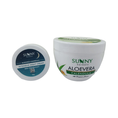 Sunny Herbals Aloevera Calendula Cream With Aloevera Calendula Intensive Night Cream Free