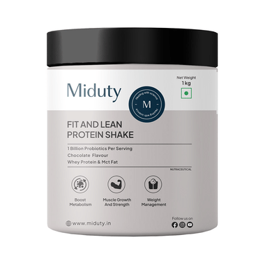 Miduty Fit & Lean Protein Shake-Whey Protein Isolate-Weight Loss-Muscle Recovery Chocolate