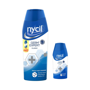 Nycil Germ Expert Classic Prickly Heat Powder With Nycil 50gm Germ Expert Talc Free