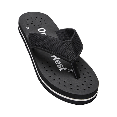 Ortho + Rest Regular Use Comfortable & Extra Soft Flip Flop Orthopedic Slippers for Women Black. 9