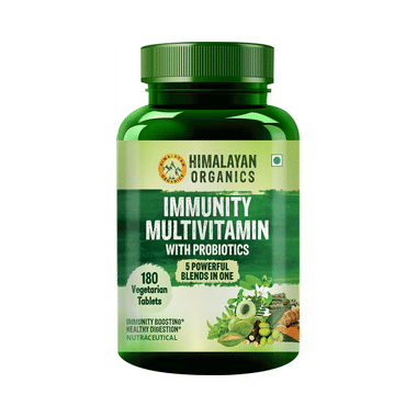 Himalayan Organics Immunity Multivitamin With Probiotics For Digestion & Gut Health | Veg Tablet