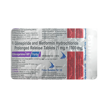 Glimiprime-M Forte Tablet PR: View Uses, Side Effects, Price and ...