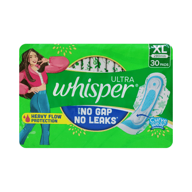 Whisper Ultra Clean Hygiene Comfort Sanitary Pads | Size XL