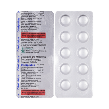 Dilnip M 10mg/25mg Tablet PR