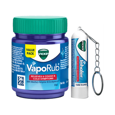 Vicks Combo Pack Of Vaporub (25ml) & Inhaler (0.5ml)