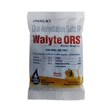 Walyte ORS For Instant Hydration & Electrolyte Balance | Flavour Powder Mango