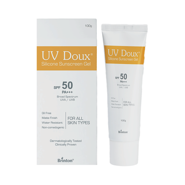 UV Doux Silicone Sunscreen Gel SPF 50 PA+++ | Oil-Free, Matte Finish & Water-Resistant