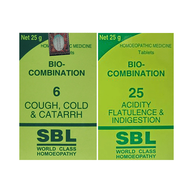 Combo Pack of SBL Bio-Combination 6 Tablet & SBL Bio-Combination 25 Tablet (25gm Each)