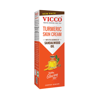 Vicco Turmeric Skin Cream with Sandalwood Oil | Ayurvedic Face Care