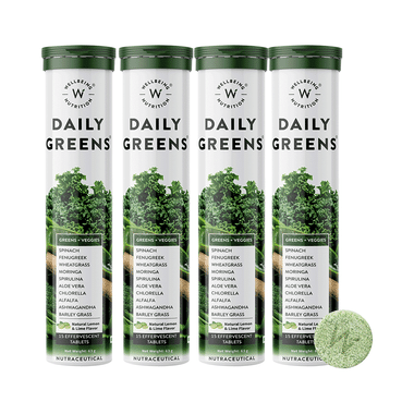 Wellbeing Nutrition Daily Greens Effervescent Tablet For Weight Management, Bone, Digestion, Skin & Immunity