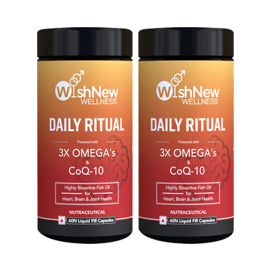 Wishnew Wellness Daily Ritual 3X Omega's CoQ-10 Liquid Fill Capsule (60 Each)