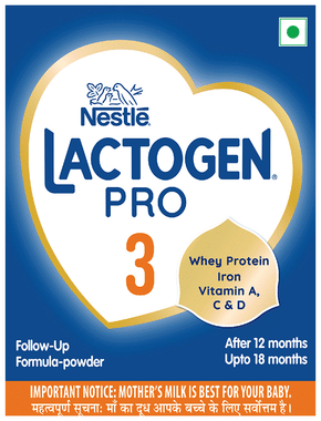 Nestle Lactogen Pro 3, Follow-Up Formula Powder, After 12 Months Up To 18 Months | Powder Refill Nestle Lactogen Pro 3, Follow-Up Formula Powder, After 12 Months Up To 18 Months | Powder Refill