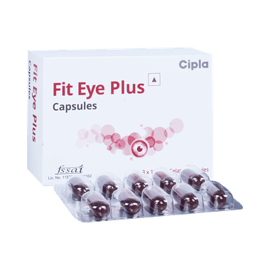 Fit Eye Plus Soft Gelatin Capsule With Fish Oil, Lutein, Zeaxanthin, Vitamins & Minerals