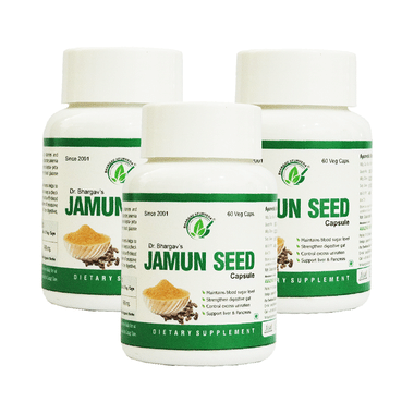 Dr.Bhargav’s Jamun Seed Veg Capsule (60 Each)