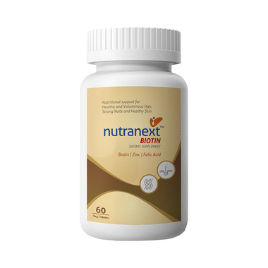 Nutranext Biotin Veg Tablet With 10,000 Mcg Biotin, Zinc & Folic Acid