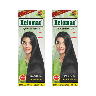 Ketomac Ayurvedic Hair Oil (130ml Each)