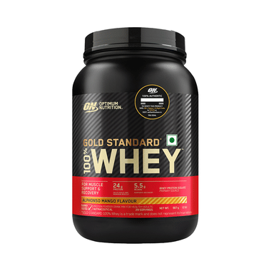 Optimum Nutrition (ON) Gold Standard 100% Whey Protein | For Muscle Recovery | No Added Sugar | Flavour Alphonso Mango