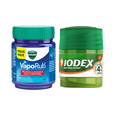 Combo Pack Of Iodex Balm (40gm) & Vicks Vaporub (50gm)