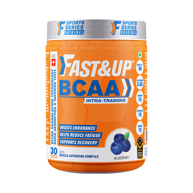 Fast&Up BCAA 2:1:1 (Leucine, Isoleucine & Valine) | For Lean Muscles & Recovery | Flavour Blueberry