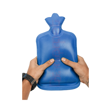 Dr. Korpet Hot Water Bottle, Hot Water Bag For Pain Relief And Cramps Bag Blue