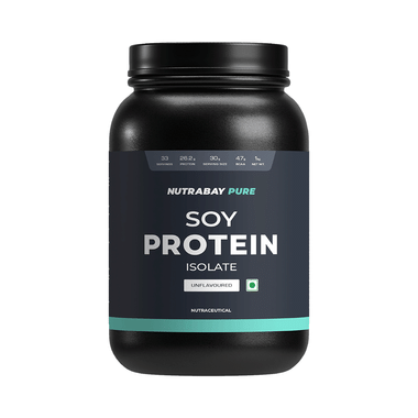 Nutrabay Pure Soy Protein Isolate | Powder For Muscle Recovery & Immunity | Unflavoured