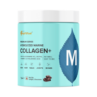 MyFitFuel Premium Series Hydrolyzed Marine Collagen+ With Glucosamine Chocolate