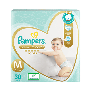 Pampers Premium Care Pants With Aloe Vera & Cotton-Like Softness | Size Medium