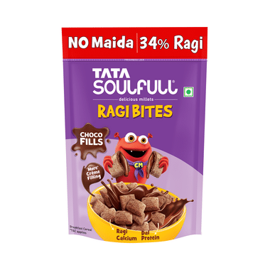Tata Soulfull Ragi Bites Choco Fills, No Maida, Delicious Millets, Breakfast Cereal Choco Fills