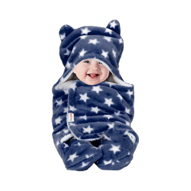 Oyo Baby Blanket Wrapper Sleeping Bag Star Dark Blue