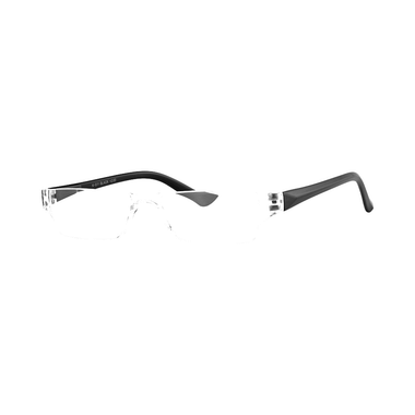 Klar Eye K 511 Rectangle Rimless Reading Glasses For Men And Women Black Optical Power +3.25