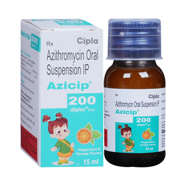 Azicip 200mg Oral Suspension Peppermint & Orange