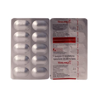 Tenumet 500mg/20mg Tablet ER