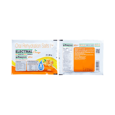Electral Powder | ORS For Replenishing Body Fluids & Electrolytes | Flavour Orange
