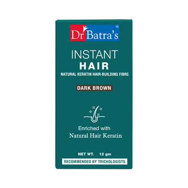 Dr Batra's Instant Hair Natural Keratin Hair Building Fibre Dark Brown