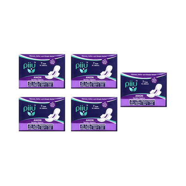 Piiu Anion Sanitary Pads (7 Each) With 2 Panty Liner Free XL