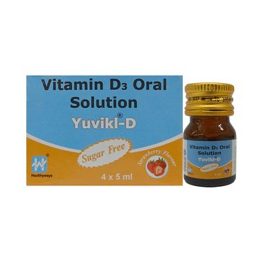 Yuvikl-D Oral Solution Strawberry Sugar Free